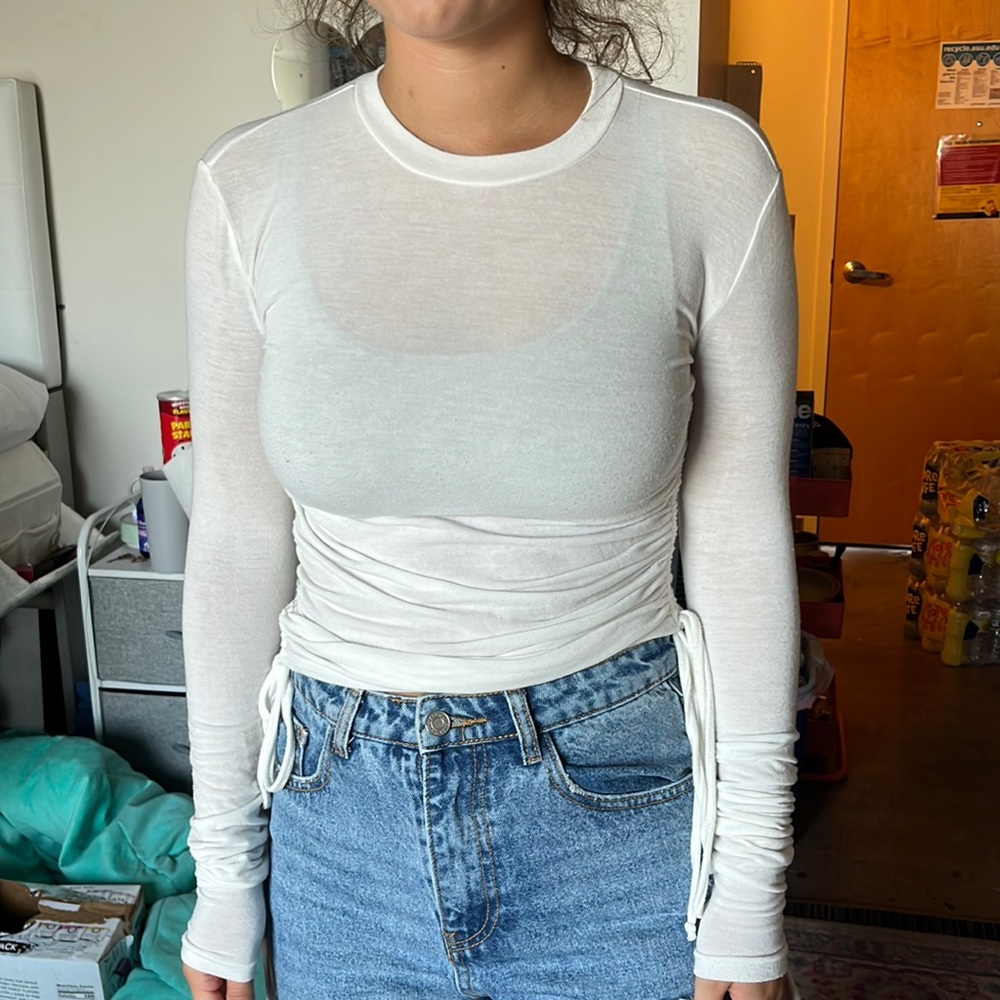 cute white top size small
